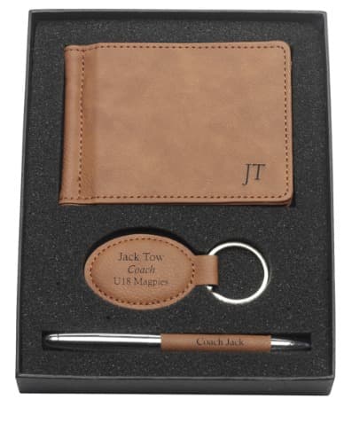 Executive Leather Wallet Set